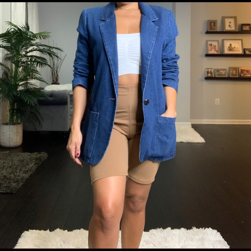 Vintage Denim/Jean oversized blazer size small